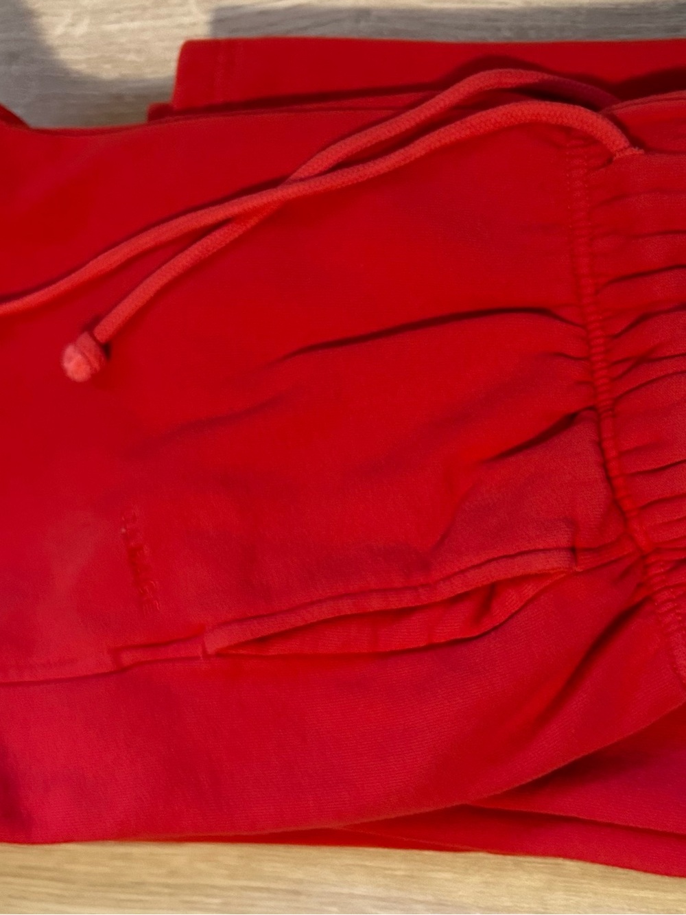 Garage wide leg Red Drawstring Sweatpants